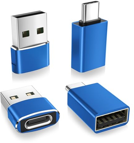 Basesailor Adaptador USB C a USB&Tipo C Macho a USB A 3.0 Hembra con OTG 4Pack,Thunderbolt 4 Conversor Cable Cargador para iPhone 17 16 15 14 13 12,iPad Air Mini,Galaxy S22 S23 S24 Ultra,Z Fold Flip 5
