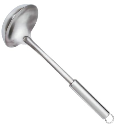 TOPBATHY Cucchiaio Per Zuppa Manico Lungo Ispessito Utensili Da Cucina Resistenti in Acciaiossidabile Facile Da Lavare Sapone Lavastoviglie Per Appendere Utensili