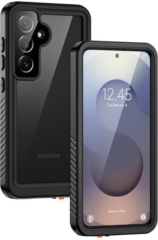 Lanhiem für Samsung Galaxy S25 Plus Hülle IP68 Wasserdicht Stoßfest | Handyhülle 360 Grad Ganzkörper, Staubdicht Schneefest Outdoor Panzerhülle, mit Eingebautem Displayschutz, Schwarz