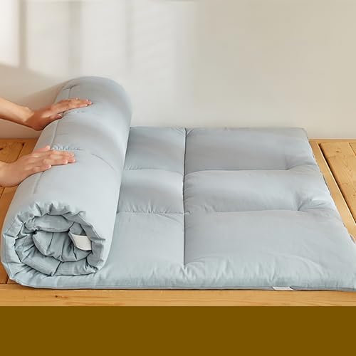 Japanische Futon-Matratze, faltbare Bodenmatte, tragbares Sofa, Gästebett, blau, 90 x 200 x 5 cm