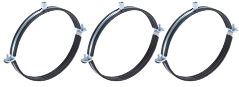 sourcing map 3 Pcs Split Ring Pipe Hanger, 200mm/7.9inch Adjustable Pipe Bracket Clamp Wall Ceiling Mount Pipe Strap Support for Plumbing Drainage Pipe Tube