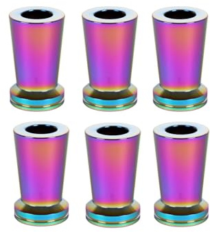 6 Regenbogen Metall Gluttöter, Glutkiller für Aschenbecher, Premium Qualität