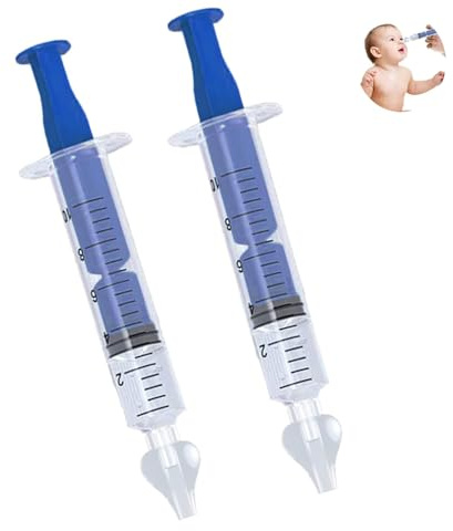 Nasenspüler (2 Stück), Nasensauger baby, Nasensaugspitze, Nasal Irrigator, Spritzen-Nasenspülung für Neugeborene, Wiederverwendbarer, Blau