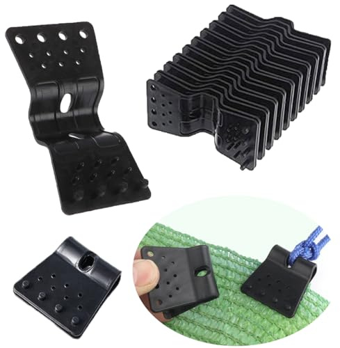 Wopanxye Lot de 30 pinces de serrage robustes en plastique pour auvent de serre, tente de jardin, filet de protection contre le vent, accessoire pour terrasse, filet de jardin, filet de film