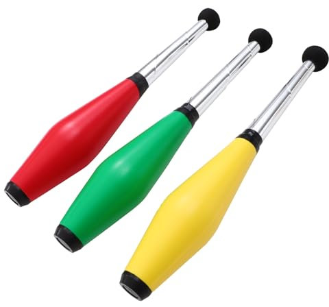 Generisch 3st Jonglierstock Jonglierkeulen Spiel Zirkus Jonglieren Blumenstöcke Jonglieren Spaß Jonglierstöcke Anfänger Professionelle Jonglierstöcke Jonglierringe Trick Bühnenrequisiten Eva