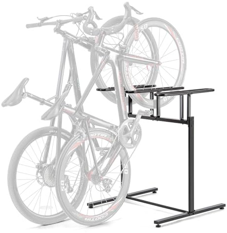CXWXC 3/5 Bikes Stand Rack - Bike Storage Parking Racks Indoor/Outdoor - Bicycle Stand Garage for Parking Mountain Road Hybrid Bike, Fits Wheels up to 2.4 (For 3 Bikes)