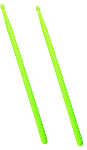 Nylon Trommelstock 1 Paar für Perkussionsinstrumente, Leicht, Hellgrün | Anfänger und Junge Spieler, Glatte Oberfläche, Passendes Zubehör für Schlagzeugsets, 1 Paar