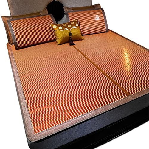 Colchón refrescante de bambú para dormir en verano, tapete plegable de ratán para dormitorios y hogar, tapete ligero para dormir que reduce el sudor, ideal para camas individuales y estudiantes
