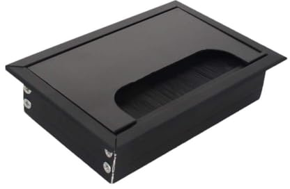NIHUJALE Pasacables, 1 Tapa for Orificios de Cables, 80 x 120 mm, de Aluminio, for Escritorio, Cuadrada, for Organizador de Cables.