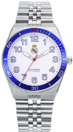 Viceroy Reloj Oficial Real Madrid para Hombre - Licencia Oficial - 40 mm - Esfera Blanca - Resistente al Agua 10 ATM - Movimiento de Cuarzo – 41169-05