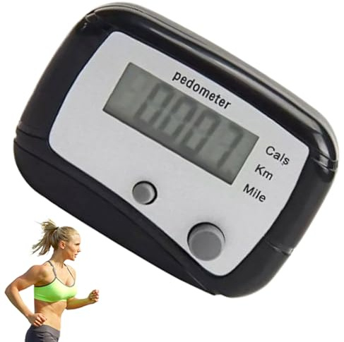 Walking Pedometer - Small Compact Step Counter and Distance in Miles or Kilometers for Fitness, Daily Activity, Sports, Exercise, Travel, Outdoor Adventures, Healthy Lifestyle