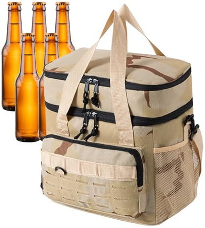 Wuvfojca Sac Isotherme pour le Repas de Midi | Boîte Déjeuner 19L Portative | Sac Glacière Portable | Pour la Pêche le Plein Air la Voiture le Travail les Voyages le Pique-Nique la Plage la Piscine le