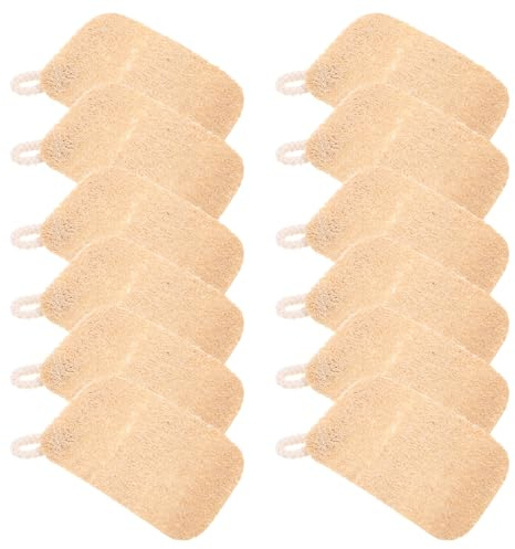 Abaodam 12 Estropajos de Lufa Natural para Lavar Platos y Ollas Cepillo Fregador Ecológico de Fibras Suaves Esponja Multiusos para Cocina y Limpieza Profunda sin Olores 12 Unidades