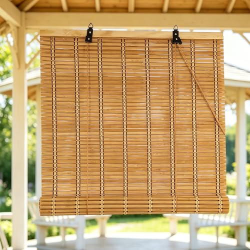50x190cm Persiana Enrollable de Bambú para Exterior Personalizable