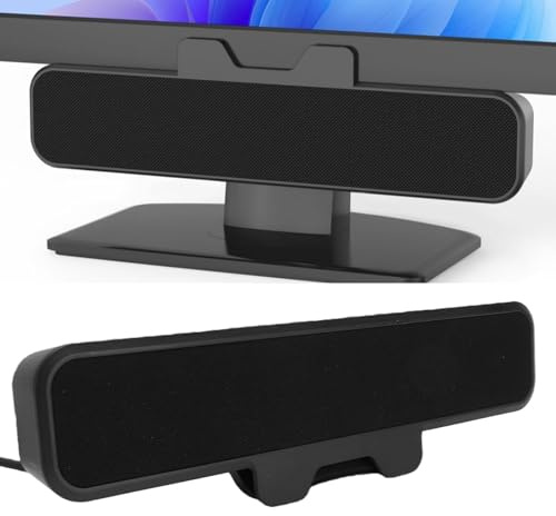 Fabater Computer-Lautsprecher, 10-W-on-Laptop-Lautsprecher mit Zwei Treibern, Einfache Befestigung Am Monitor, auf-USB-Adapter Im Lieferumfang Enthalten