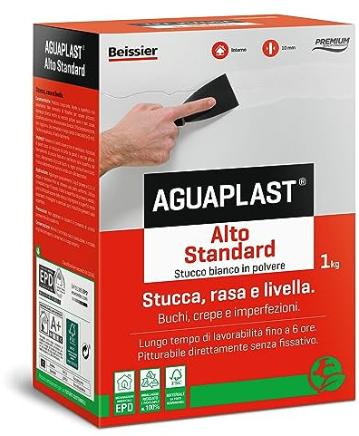 Alto Standard stucco in polvere liscio per interni, pareti, soffitti e cartongesso. Qualità premium, profumato alla lavanda