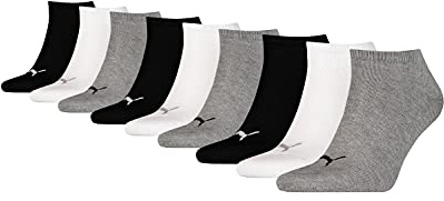 PUMA Herr sneakersock, 100 denier (3-pack), -882 grå/vit/svart, 35-38 EU