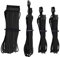 Corsair Premium Sleeved Netzteil Starter-Kabel-Set Typ4 (Generation 4-Serie) Schwarz