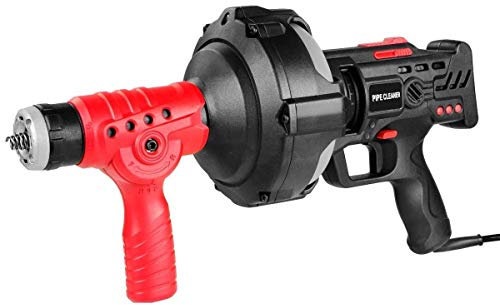 Spirale automatica per la pulizia dei tubi, albero da 7 m, con cavo sostituibile, flessibile, per tubo da 19-50 mm, lavandino da cucina, WC e doccia con luce LED