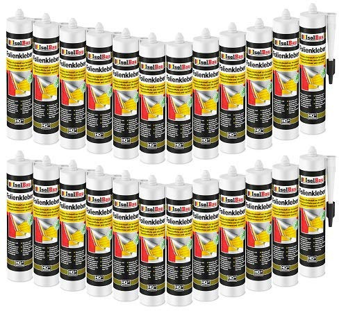 Isolbau Profi Folienkleber - 24 x 450 g Bauelastischer 1K Klebe-Dichtstoff zur Verklebung von Kunststofffolie, Dampfbremsen & Dampfsperren