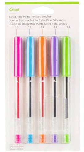 Cricut Stiftesatz mit extra feiner Spitze, leuchtende Farben (5 Stück)