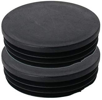 MroMax Kunststoffrohrstopfen, rund, 90 mm Durchmesser, Endkappen für Handlauf, Treppe, Schutzgeländer, Schwarz, 2 Stück