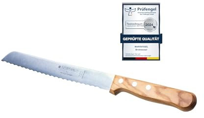 Marsvogel Brotmesser Olivenholz 2,0 mm Rückenstärke mit Welle Made in Solingen by Neustanlo