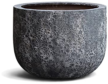 Eschbach® Pflanzkübel U Pot 90 Lava Anthrazit Schwarz Rund XXL * 90 x 90 x 70 cm * 10 Jahre Garantie