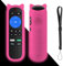 Yimaut Remote Control for All Hisense Roku TV, Universal Remote for Hisense 32 40 43 50 55 58 65 70 75 85 Roku Built-in TV with TV Remote Cover and Wrist Strap (Glow Pink)