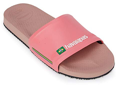 Havaianas Slide Brasil, Infradito Unisex - Adulto, Crocus Rose, 45/46 EU