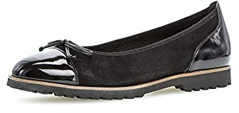 Gabor Femme Ballerines, Dame Ballerines Classiques,Loisirs,Ballerines,Chaussures d'été,élégant,Boucle,Noir (Schwarz),42 EU / 8 UK