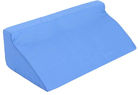 Keilkissen, Bettkeilkissen Schaumkeilkissen mit waschbarem Reißverschlussbezug Beinerhöhung Rückenkissen Lendenwirbelstütze(Blau)