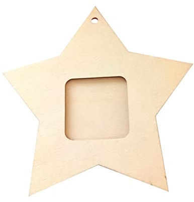 Abaodam 10stücke Holzbilderrahmen als Sternenbilderrahmen Rustikaler Rahmen aus Holz Diy-holzbilderrahmen als Wanddekoration Holzfotohalter zum Bemalen und Zeichnen