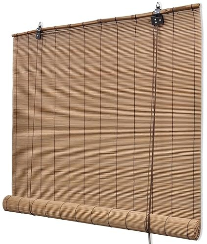 JUNZAI Tapparella Avvolgibile in Bambù Marrone 120 x 160 cm,Casa e Giardino,Arredo,Trattamenti per finestre,Tende alla veneziana(SPU:241328)