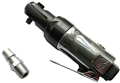 Samnuerly Llave de aire neumática Llave de carraca neumática de vástago recto de accionamiento cuadrado Herramienta profesional-Llaves de 1/4 pulgadas