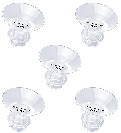 10 Stück Flansch Einsatz Milchpumpe, 5 Größen tragbares Milchpumpenzubehör, Kompatibel mit Tragbaren Milchpumpenbechern S12 Pro/S9 Pro/S12/S9 und 24-mm-Schutzschilden/Flanschen