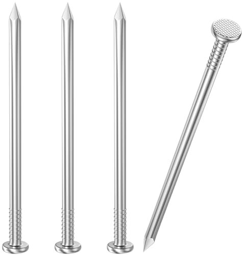 VGBUY 150PCS Stainless Steel Hardware Nails, 2 Inch Flat Head for Hanging Pictures, Small Wall and Wood Finishing Nails