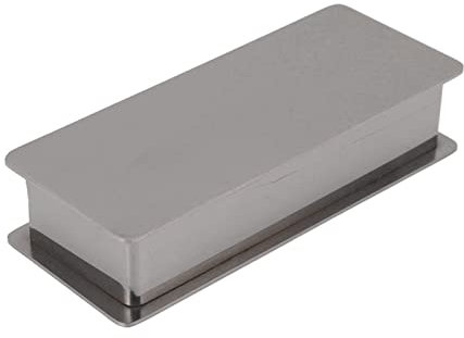 Qukaim Zahnstocherspender Zahnstocherhalter Edelstahl Rechteckig Zahnstocherhalter mit Deckel für Zuhause Bar Hotel Restaurant Silber