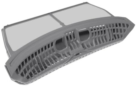 SPARES2GO Fluff Filter Lint Screen compatible with Beko Tumble Dryer (Grey)