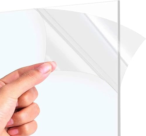 Custom Cut To Size Acrylic Sheet 4mm Thick, 400mm x 400mm Clear Plastic Acrylic Sheet Laser Cut to Size Extrude Glass Acrylic Plastic Sheet