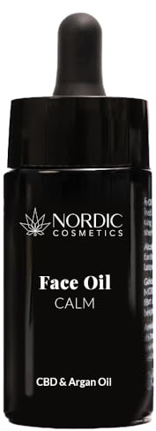 Veganes Gesichtsöl mit CBD & Arganöl 30 ml – Pflegend, beruhigend & nährend – Kosmetik Made in EU – ECOGEA Zertifikat – Tierversuchsfrei & bio – Nordic Cosmetic®