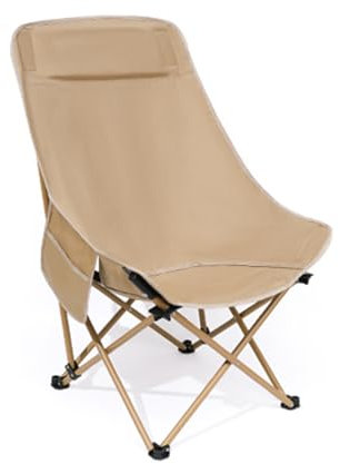 SBCC Outdoor-Stuhl Mit Hoher Rückenlehne, Klappbarer Campingstuhl, Tragbarer Hocker Und Loungesessel, Tragfähigkeit 150 Kg (Color : Gray)