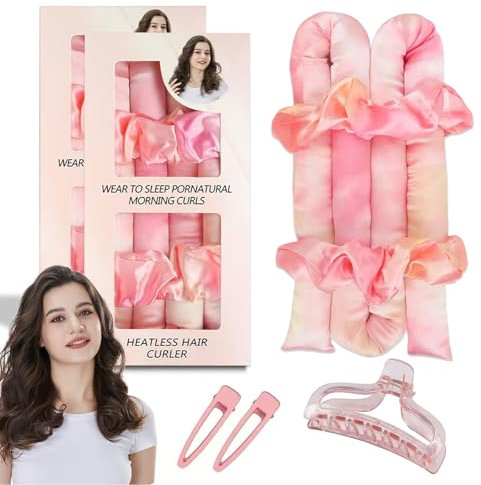 CLDURHGE Diadema Rizadora Sin Calor – Logra Rizos Perfectos con nuestros Rulos Calientes para el Pelo y Kit de Rizadores de Cabello Sin Calor, el Conjunto para una Onda sin Calor y un Blowout sin