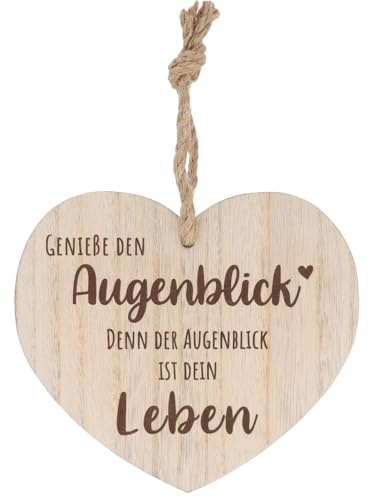 Spruchreif | Holzherz mit Gravur | Shabby Chic Deko | Wanddeko Herz | Türdekoration | Geschenk zum Einzug