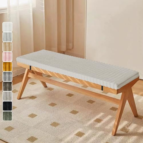 Lsjoaw Bankkissen 180X30X3CM Bankauflage/Sitzpolster Sitzkissen Bankpolster Sitzkissen für Outdoor/Innen Gartenbank Schaukel Terrasse Bank Drinnen Sitz Hellgrau