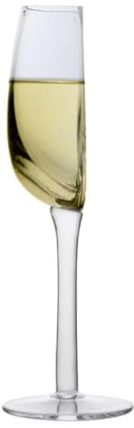 Mezzo bicchiere da vino, bicchiere da vino rosso con corpo semicircolare, mezzo bicchiere a stelo lungo per vino rosso, bicchiere da vino tagliato a metà, 140 ml, bicchiere da vino creativo