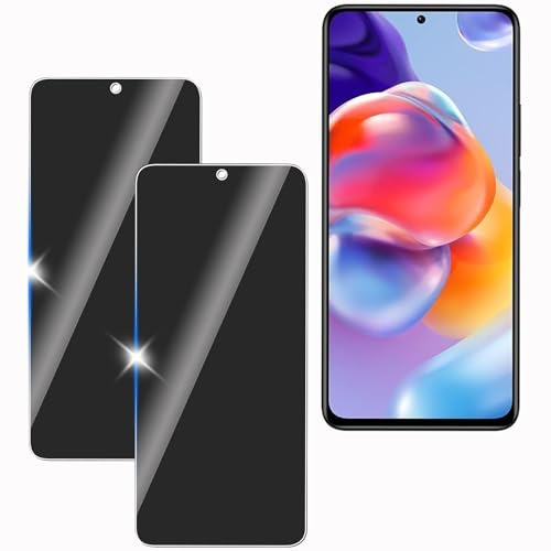 KULAIKE 2 Stück Sichtschutz für Xiaomi Redmi Note 11 Pro+ 5G, Anti-Spähen Privatsphäre Schutzfolie,Anti-Spy Panzer Schutz Glas Folie,Blickschutzfolie, 9H Härte, Anti-Kratzer, Stoßfest