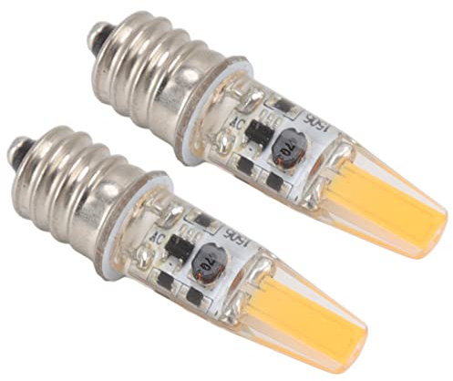 Bombilla LED E12, Bombilla Candelabro E12, Bombilla E12, 2 W, 12 V, Luz Cálida, 3000 K, Ahorro de Energía, 20 000 Horas de Vida útil, Segura, Baja Temperatura, para Casa,