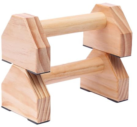 Toyvian 1 Paar Parallelbarren Fitnessgerät Fitnessgeräte Brett Fitness Krafttrainingsgerät Muskeltrainingsgerät Halterung Holz Gym Equipment Khaki Bambus
