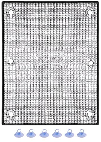 Película Oscurecer de Aluminio para Ventanas, Lámina Ventana Protector Solar Privacidad, Vinilo Anti Sol para Cristales, Película Reflectante Aislante Termico con Ventosa, Reutilizable(50x90cm)